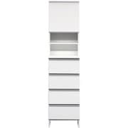 関家具 doi ポケット ランドリー収納 幅45×高さ180cm ハイタイプ ホワイト 243707