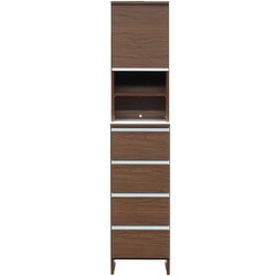 関家具 doi ポケット ランドリー収納 幅40×高さ180cm ハイタイプ ブラウン 243712