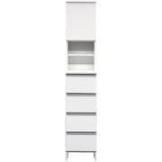 関家具 doi ポケット ランドリー収納 幅35×高さ180cm ハイタイプ ホワイト 243713