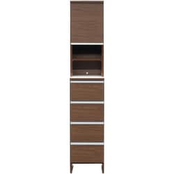 関家具 doi ポケット ランドリー収納 幅35×高さ180cm ハイタイプ ブラウン 243715