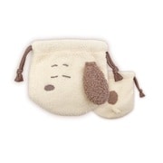SPCQ-519 PEANUTS ふわふわフェイス巾着 スヌーピー / すやすや