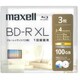 録画用 BD-R XL 1回録画用 片面3層 100GB 2-4倍速 インクジェットプリンター対応 ひろびろワイドレーベル 3枚 BRV100WPH.3J