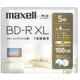 録画用 BD-R XL 1回録画用 片面3層 100GB 2-4倍速 インクジェットプリンター対応 ひろびろワイドレーベル 5枚 BRV100WPH.5S