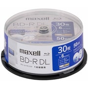 録画用 BD-R DL 1回録画用 片面2層 50GB 1-6倍速 ひろびろワイドレーベルディスク 30枚 スピンドルケース BRV50WPH.30SP