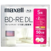 録画用 BD-RE DL くり返し録画用 片面2層 50GB 1-2倍速 ひろびろワイドレーベルディスク 5枚 BEV50WPH.5S