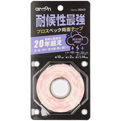 3943 [プロスペック両面テープ 耐候性最強 サイズ：長さ2m×幅10×厚さ1.14mm カラー：白]