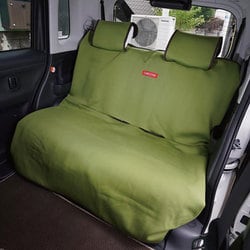 防水カナロア 汎用 シートカバー 後部座席用 ショートタイプ 1列 リア席 ラゲッジマット アイランド・カーキ ZBKW-SWK2