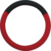 ハンドルカバー バイカラー ブラック ツートン レザー Sサイズ レッド ZXHC-BYB05