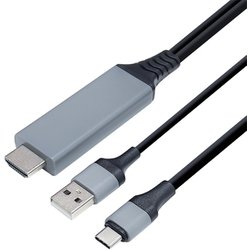 HDMI変換ケーブル USB Type C to HDMI 【ケーブル長 2.0m】【充電しながら投影可能 】 IMP330