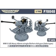 TRFP70048 1/700 米海軍 ボフォース 40mm機関砲（後期型）12基入り [プラモデル用パーツ]