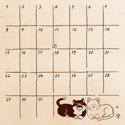 いろどりはんこ ねこ 月間カレンダー TSW-160