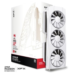 Quicksilver RX 9070 XT White Magnetic Air Edition グラフィックボード 磁気冷却設計モデル トリプルファン ホワイト RX-97TMAQKW9-GP
