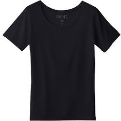 ReD バイタルテック Uネック インナーシャツ 半袖 レディース リカバリーウェア ブラック Sサイズ 一般医療機器 VW-AC-03A-S