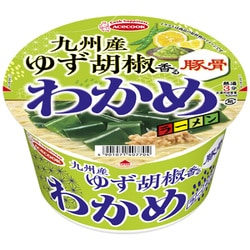 【限定】 わかめラーメン 九州産ゆず胡椒香る豚骨 73g [即席カップめん]
