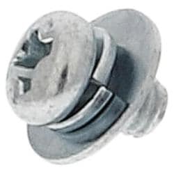 座金組込ねじP=3（鉄/ユニクロめっき）M3x5 入数4本入 MOJ-501