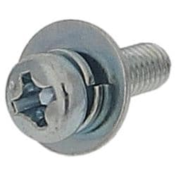 座金組込ねじP=3（鉄/ユニクロめっき）M3x10 入数4本入 MOJ-503