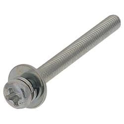 座金組込ねじP=3（鉄/ユニクロめっき）M3x30 入数4本入 MOJ-507