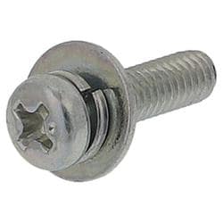 座金組込ねじP=3（鉄/ユニクロめっき）M4x15 入数4本入 MOJ-511