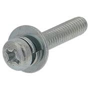 座金組込ねじP=3（鉄/ユニクロめっき）M4x20 入数4本入 MOJ-512