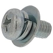 座金組込ねじP=3（鉄/ユニクロめっき）M5x10 入数4本入 MOJ-516