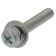 座金組込ねじP=3（鉄/ユニクロめっき）M5x30 入数4本入 MOJ-520