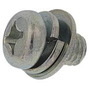 座金組込ねじP=3（鉄/ユニクロめっき）M6x10 入数4本入 MOJ-523