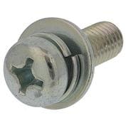 座金組込ねじP=3（鉄/ユニクロめっき）M8x25 入数2本入 MOJ-534