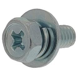 アプセット六角ボルトP=3（鉄/ユニクロめっき）M4x10 入数4本入 MOM-202