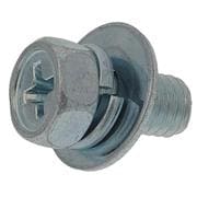 アプセット六角ボルトP=3(鉄/ユニクロめっき)M5x10 入数4本入 MOM-206