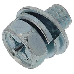 アプセット六角ボルトP=3（鉄/ユニクロめっき）M6x10 入数2本入 MOM-211