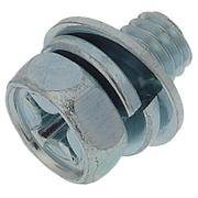 アプセット六角ボルトP=3（鉄/ユニクロめっき）M6x10 入数2本入 MOM-211