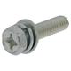 アプセット六角ボルトP=3（鉄/ユニクロめっき）M6x25 入数2本入 MOM-214