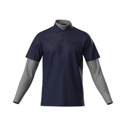 25FW レイヤードツインセット メンズ Lサイズ ネイビー 621-5260800-120-L