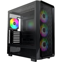 ATX タワー型 PCケース ハイエンド・ピラーレス・キューブケース ブラック X5 （B）