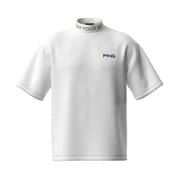 25FW アセイヤーン半袖ハイネックシャツ メンズ Lサイズ ホワイト 621-5267701-030-L