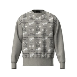 25FW ジャカードクルーネックニット メンズ Lサイズ グレー 621-5270002-020-L