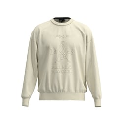 25FW ウールライククルーネックニット メンズ LLサイズ ホワイト 621-5270003-030-LL