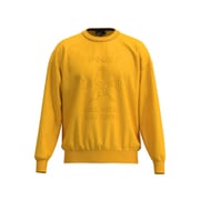 25FW ウールライククルーネックニット メンズ Lサイズ イエロー 621-5270003-060-L