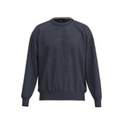 25FW ウールライククルーネックニット メンズ Lサイズ ネイビー 621-5270003-120-L