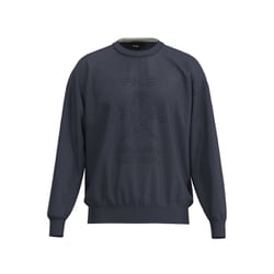 25FW ウールライククルーネックニット メンズ LLサイズ ネイビー 621-5270003-120-LL