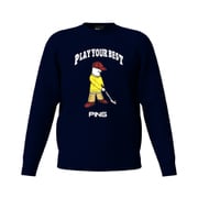 25FW Mr.PINGジャカードクルーネックニット メンズ Sサイズ ネイビー 621-5270902-120-S