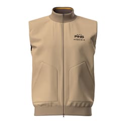 25FW リバーシブルフルジップニットベスト メンズ Lサイズ ブラウン 621-5274001-050-L