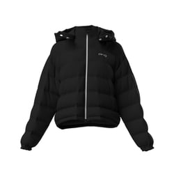 25FW 中綿フーディーブルゾン レディース Lサイズ ブラック 622-5220002-010-L