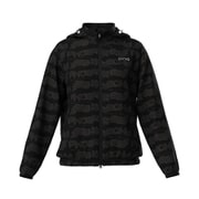 25FW 総柄プリントフーディブルゾン レディース Lサイズ ブラック 622-5220801-010-L