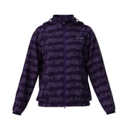 25FW 総柄プリントフーディブルゾン レディース Lサイズ パープル 622-5220801-080-L