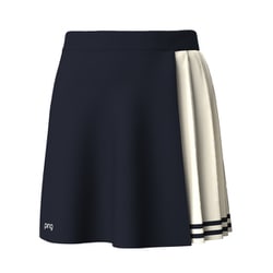 25FW サイドプリーツバイカラースカート レディース Sサイズ ネイビー 622-5234002-120-S