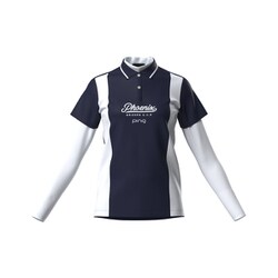 25FW レイヤードツインセット レディース Lサイズ ネイビー 622-5260800-120-L