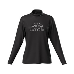 25FW トリコットハイネックシャツ レディース Lサイズ ブラック 622-5266001-010-L