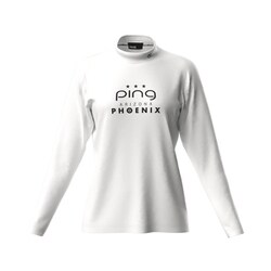 25FW トリコットハイネックシャツ レディース Lサイズ ホワイト 622-5266001-030-L