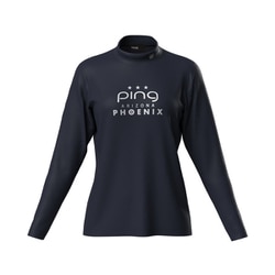 25FW トリコットハイネックシャツ レディース Mサイズ ネイビー 622-5266001-120-M